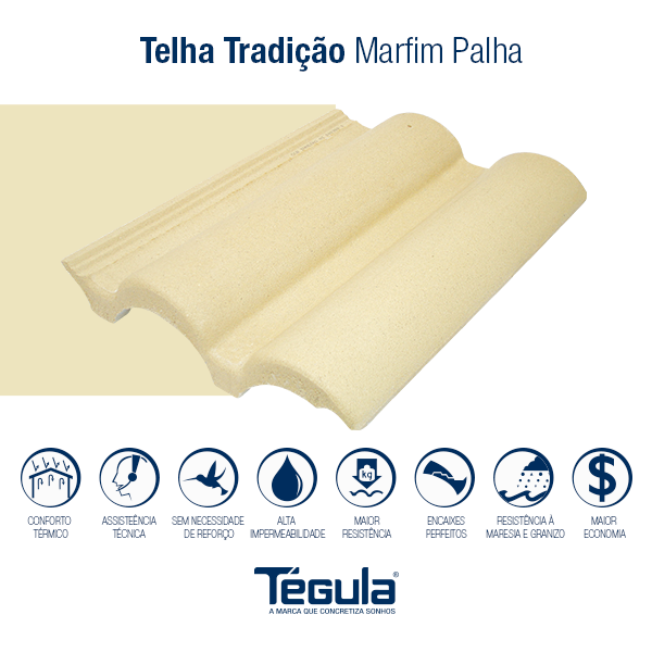 Telha Tradição Marfim Palha